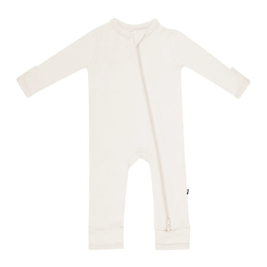Zippered Romper in Oat