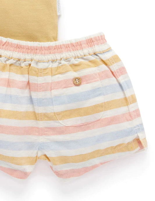 Bahamas Linen Stripe Short