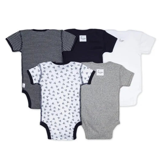 Organic Short Sleeve Bodysuits - Set of 5