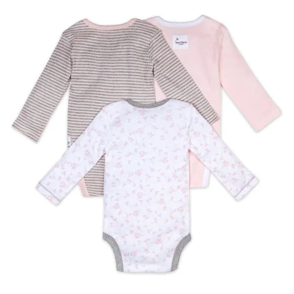 Dusty Dandelions Long Sleeve Bodysuits - 3 Pack