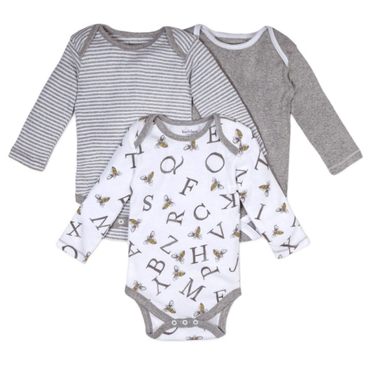 A-Bee-C Longsleeve Bodysuits - 3 Pack