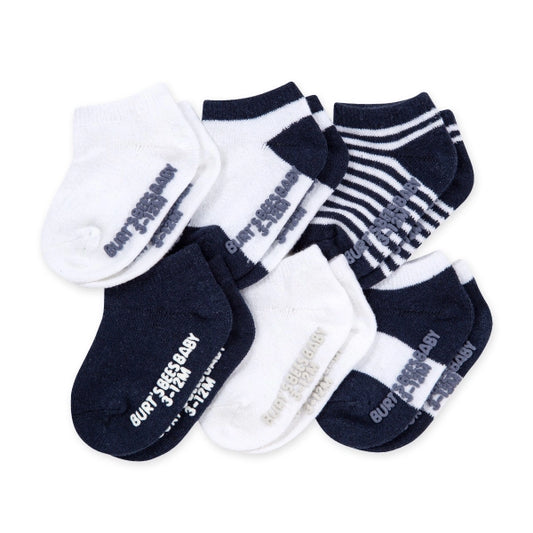 Solid & Stripes Baby Ankle Socks 6 Pack