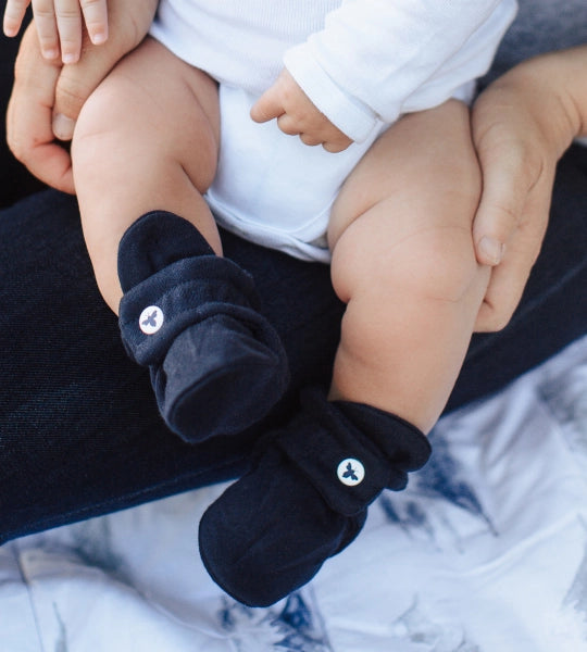 Solid Organic Cotton Baby Booties