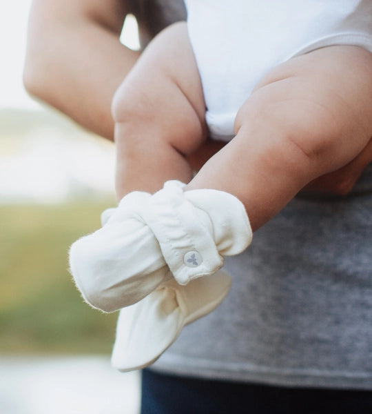 Solid Organic Cotton Baby Booties