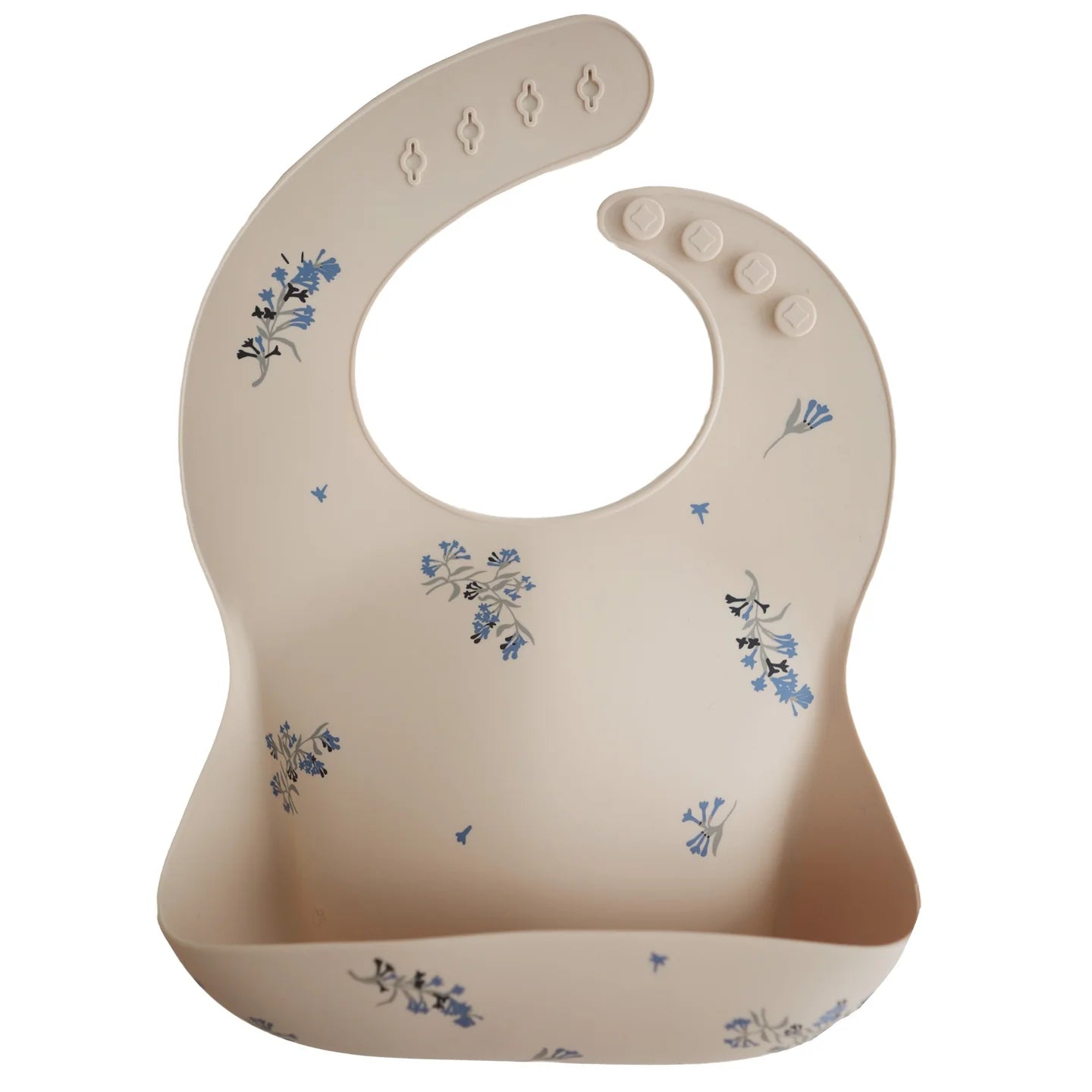 Silicone Baby Bib | Lilac Flowers