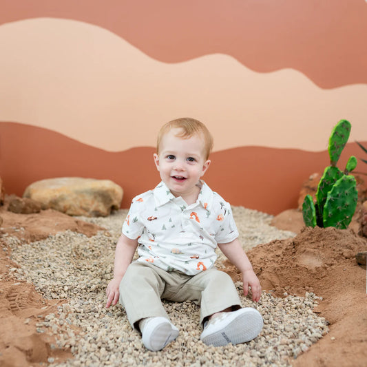 Toddler Short Sleeve Polo  in Road Trip