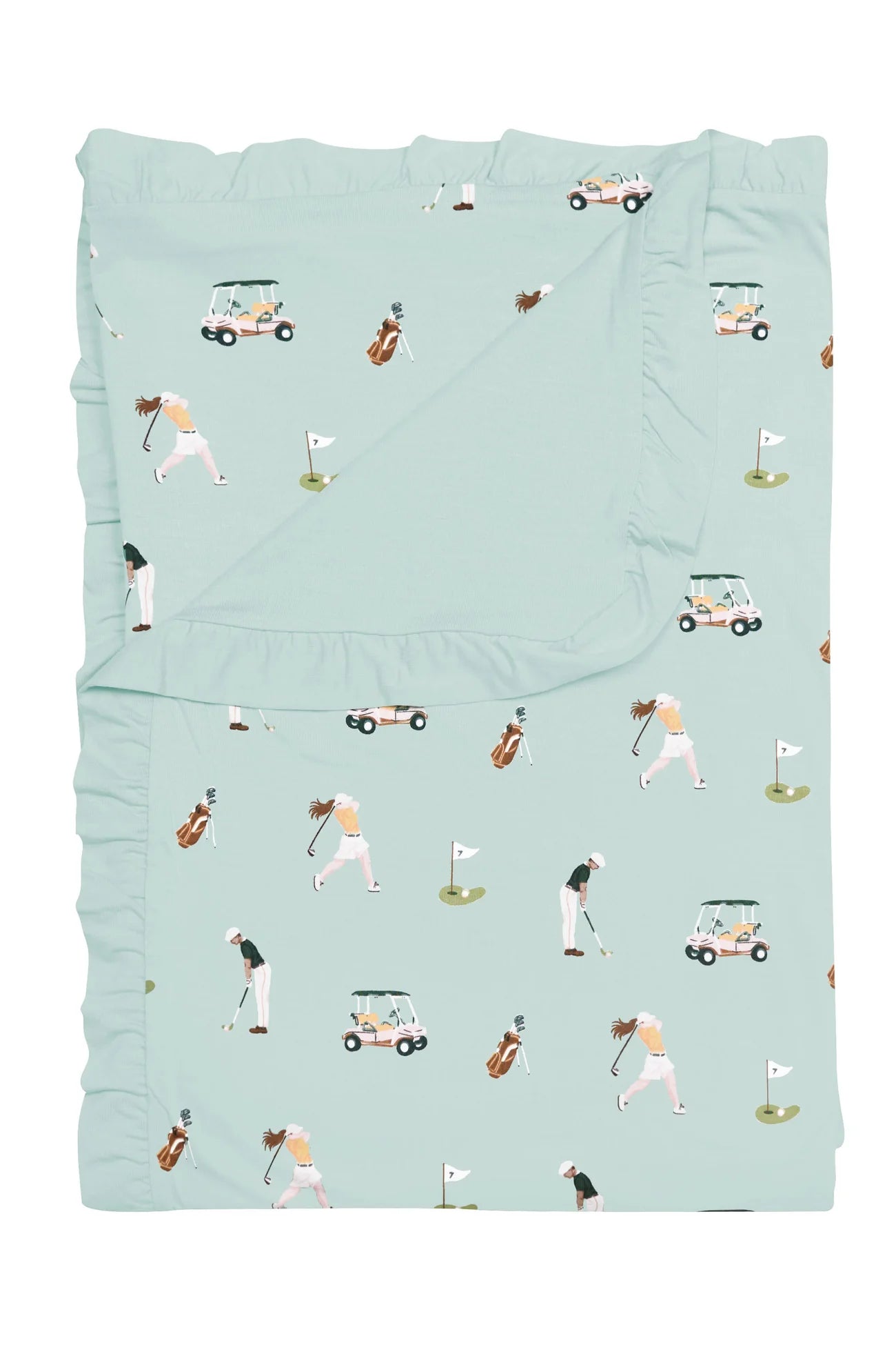 Toddler Ruffle Blanket in Golf