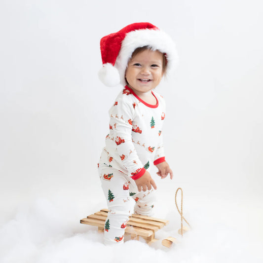 Long Sleeve Pajamas in Santa Sleigh