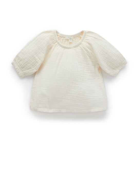 Pull On Blouse - Cloud