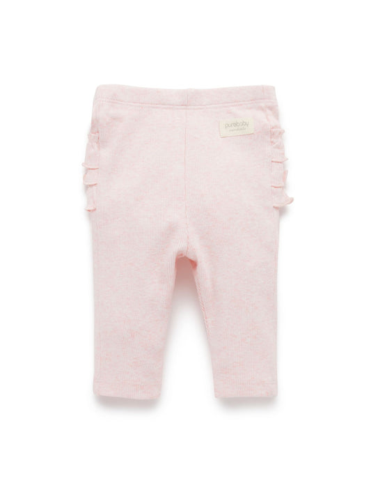 Ruffle Leggings in Soft Pink