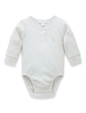 Rib L/SLV Henley Bodysuit
