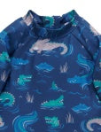 Printed L/S Rashie Set - Nile Crocodiles