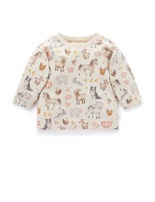 Farm Animals Thick LS Tee