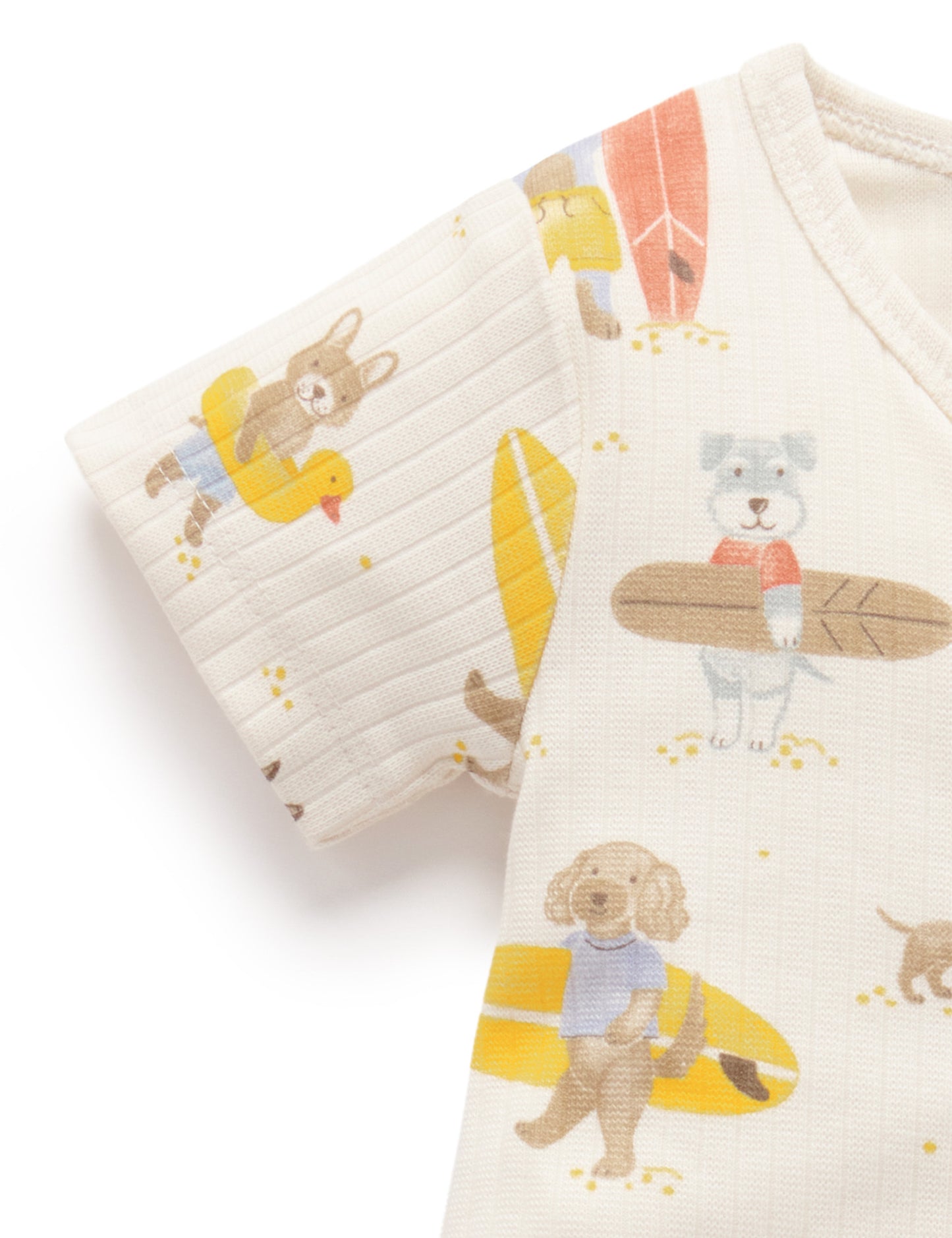 Rib Zip Growsuit in Surfing Dogs