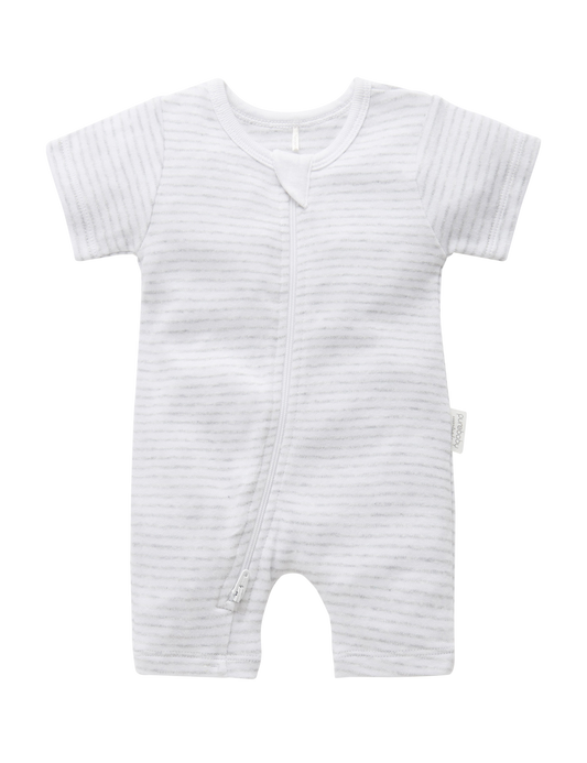 S/S Short Leg Zip Growsuit
