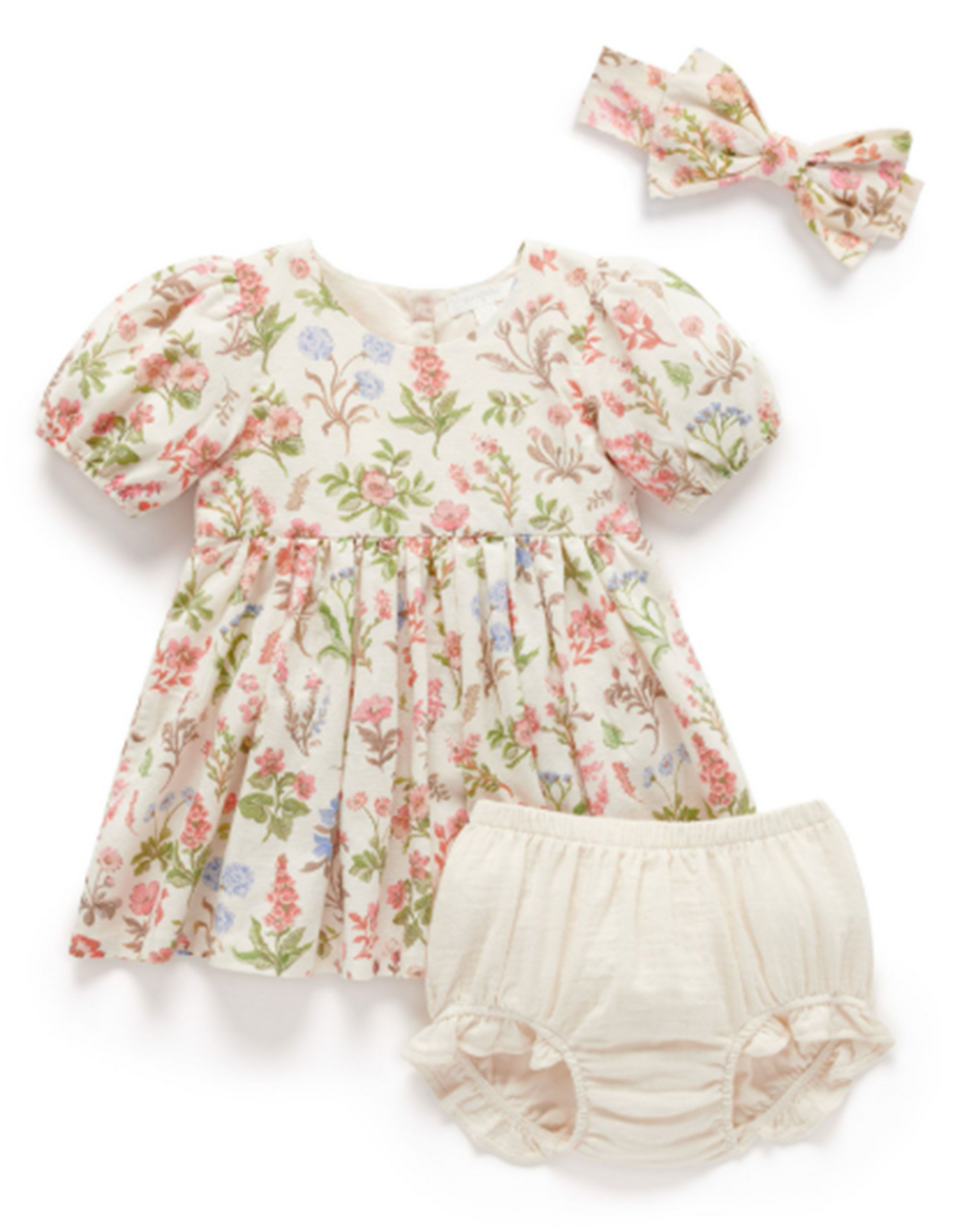 Linen Blend Dress & HB Set