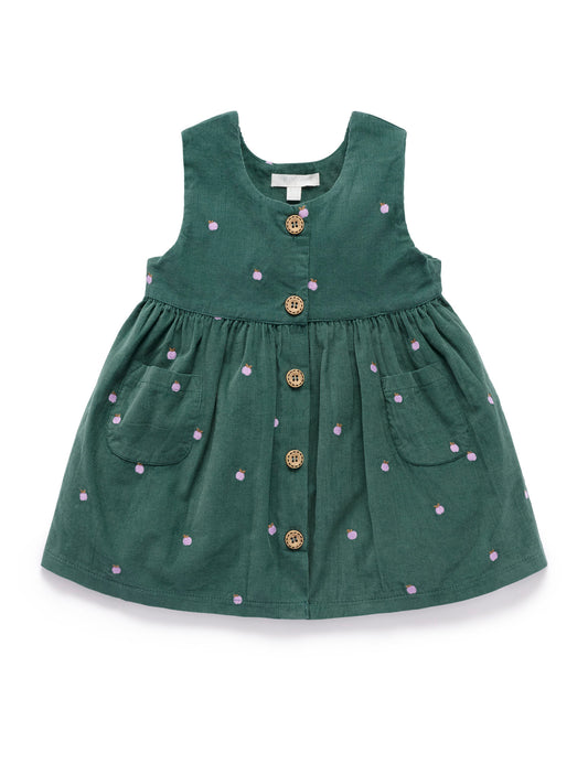 Embroidered Corduroy Pinnie