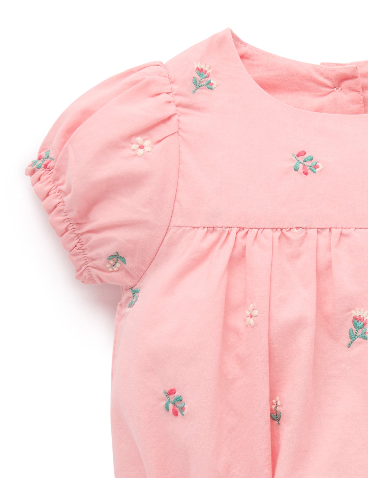 Embroidered Bodysuit in Pink