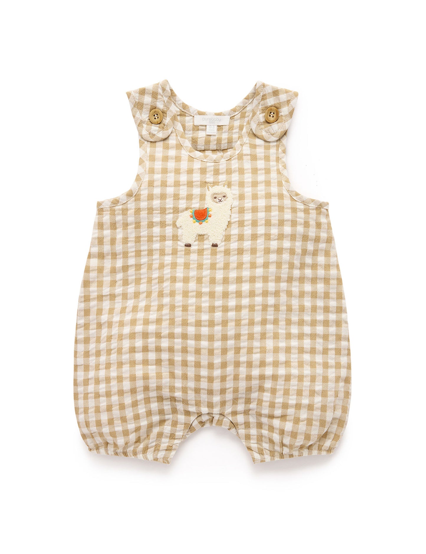 Gingham Romper in Burrtio