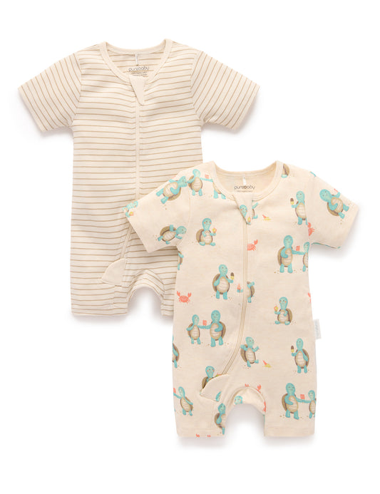 2 PK Turtle Growsuits