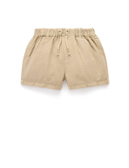 Linen Blend Short - Burrito