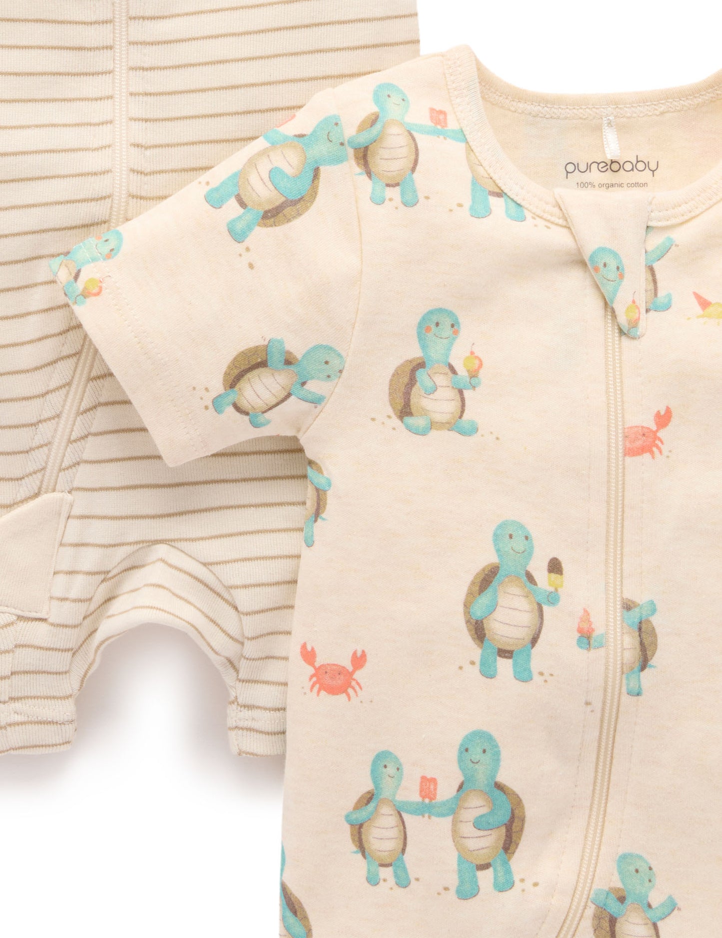 2 PK Turtle Growsuits