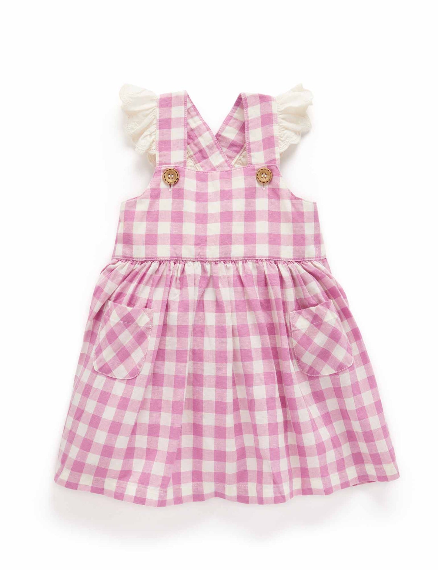 Gingham Pinnie - Fig