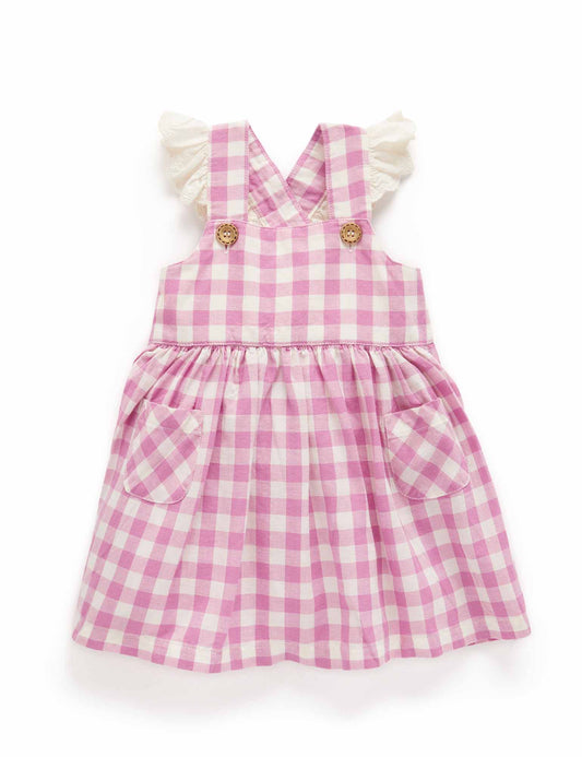 Gingham Pinnie - Fig