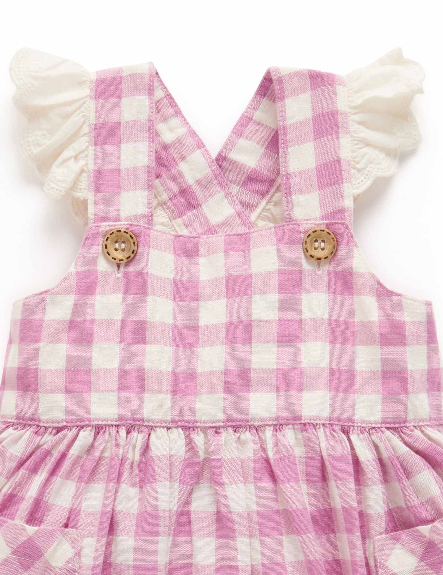 Gingham Pinnie - Fig