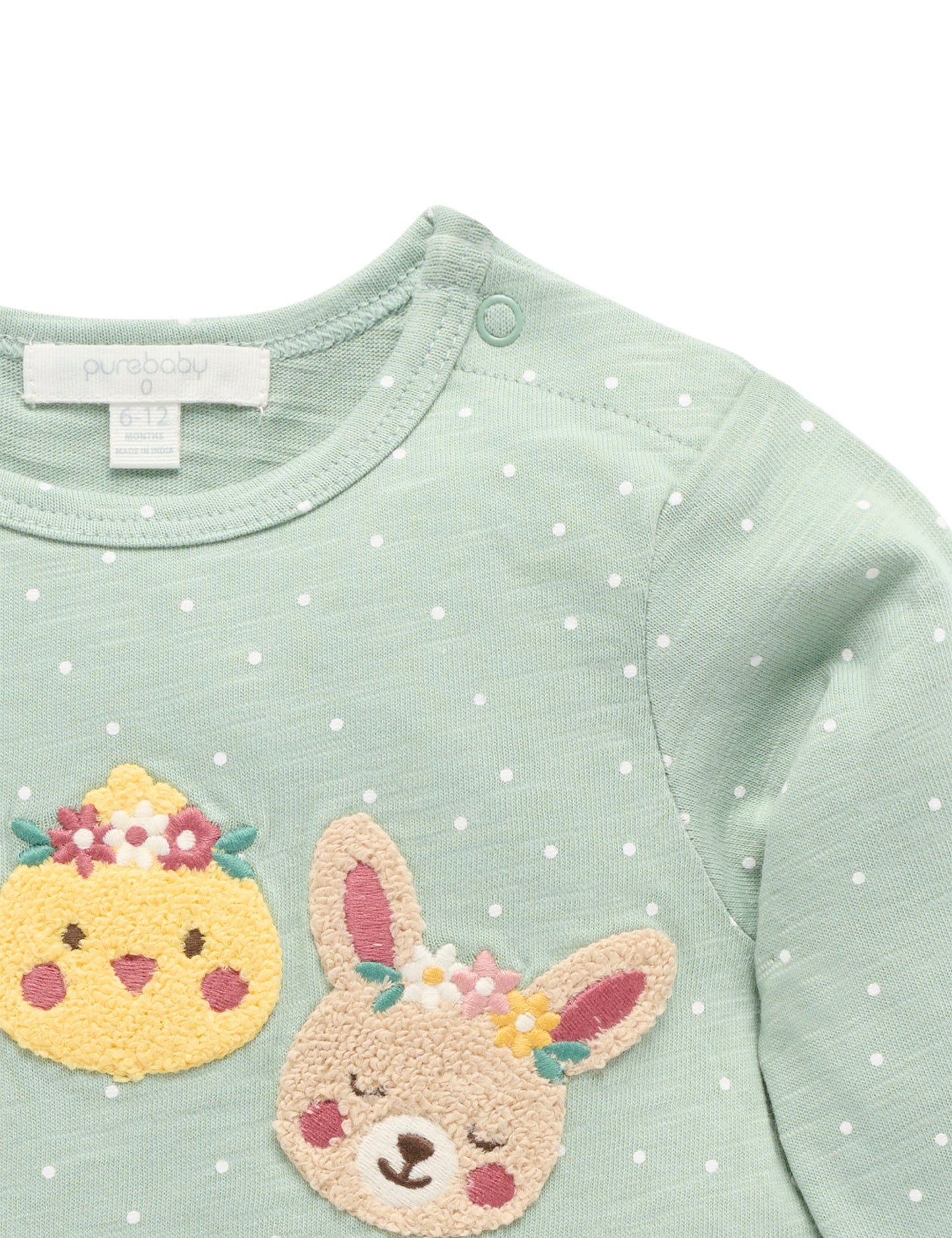 Bunny Friends Tee in Sage