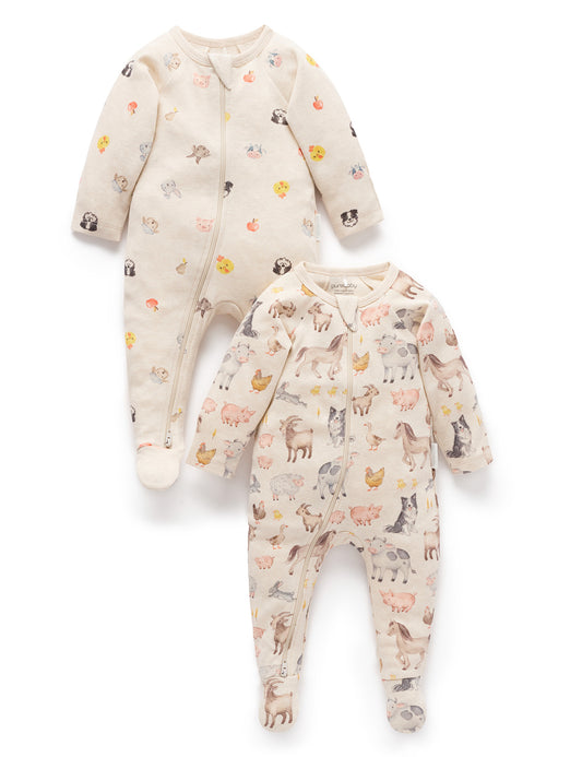 Farm Zip Growsuit 2 Pack