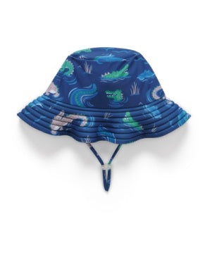 Broad Brim Swim Hat - Crocodiles