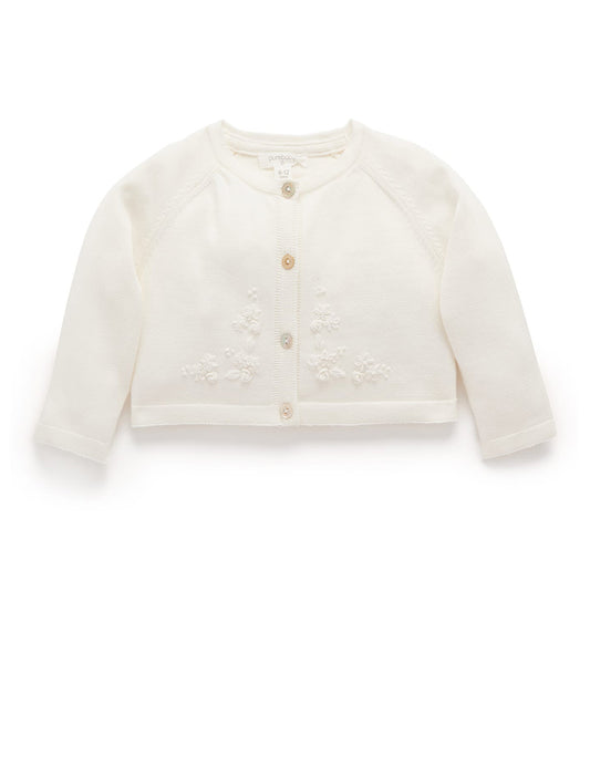 Vanilla Embroidered Cardigan