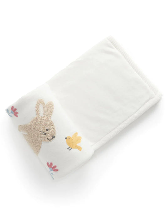 Embroidered Lined Blanket - Bunny
