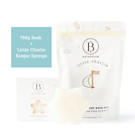 Konjac Little Charlie Body Sponge + 750g Bag Little Charlie Bath Soak