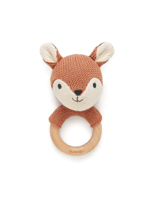 Knitted Fox Rattle