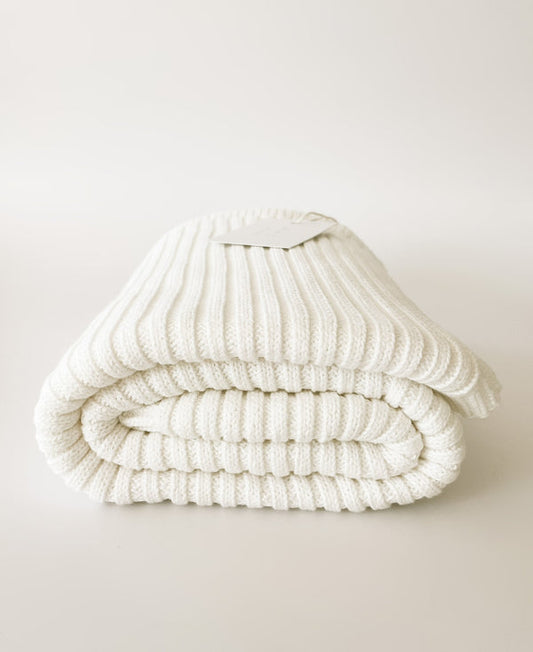 Ribbed Knit Blanket