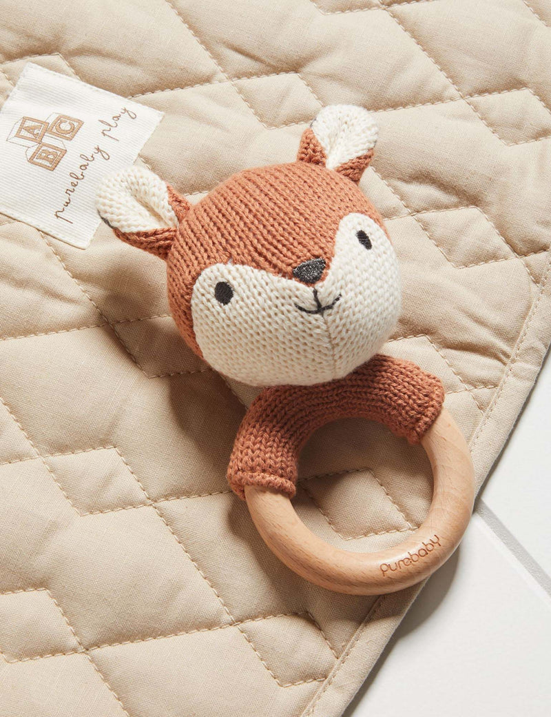 Knitted Fox Rattle