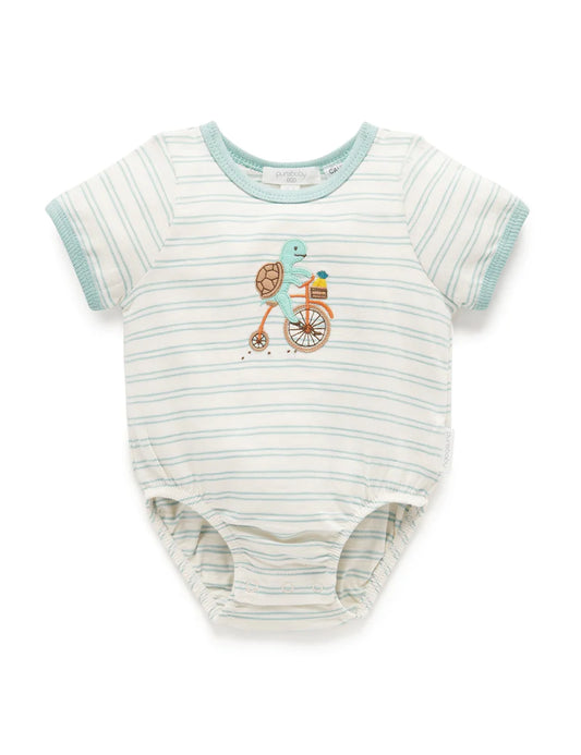 Turtle Mini Stripe Bodysuit