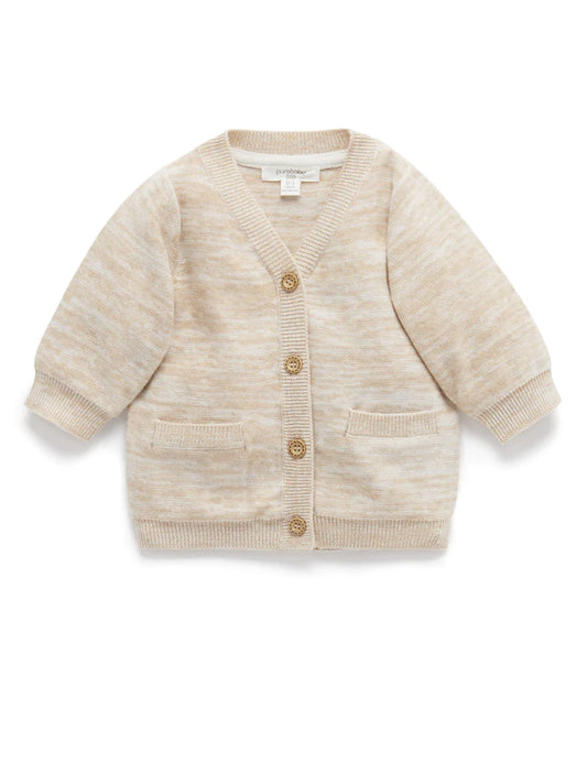 Sand Beige V Neck Cardigan